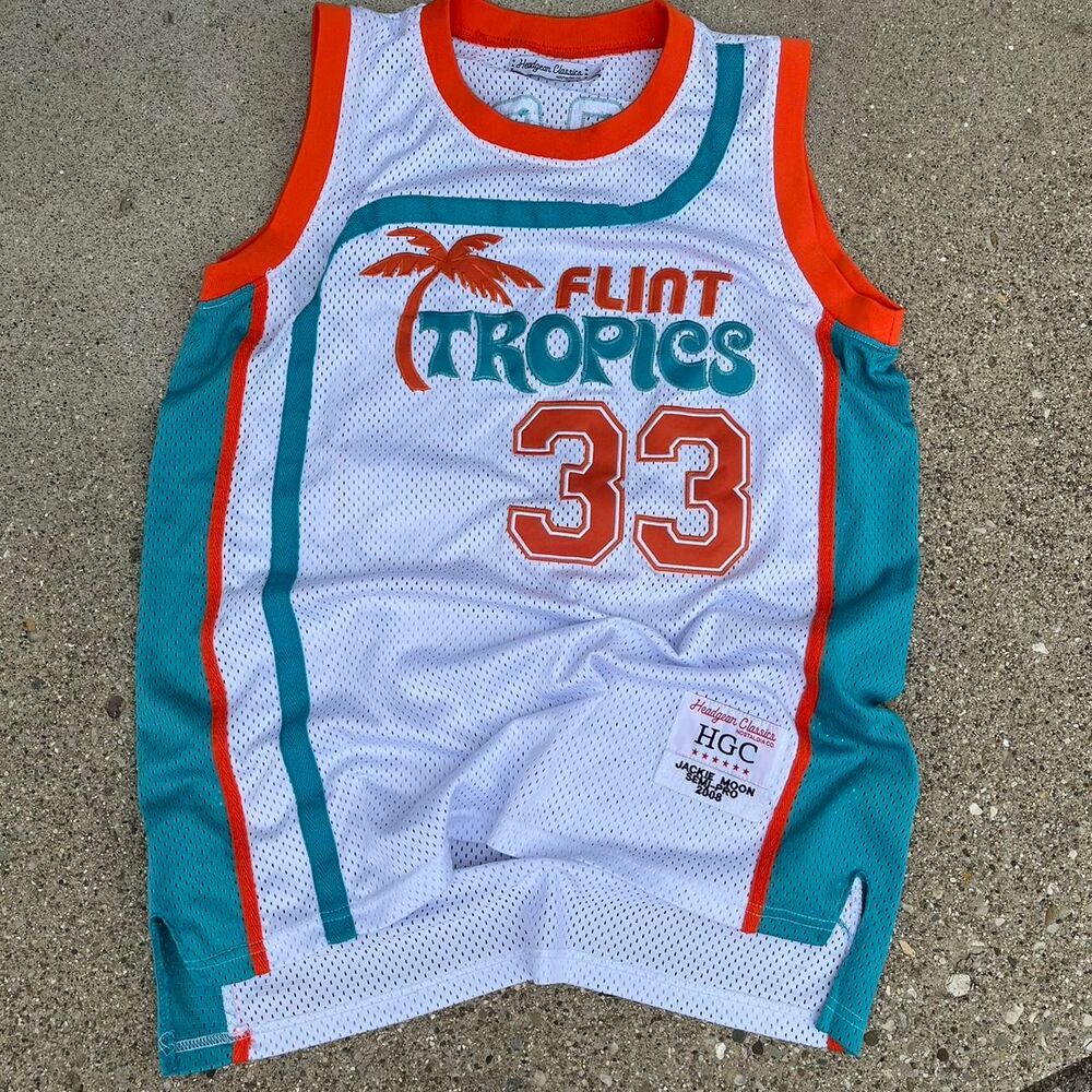 2008 Flint Tropics Jackie Moon Movie Basketball Jersey